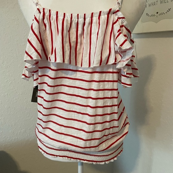 New Inc International adjustable strap and elastic bottom blouse - Picture 5 of 6